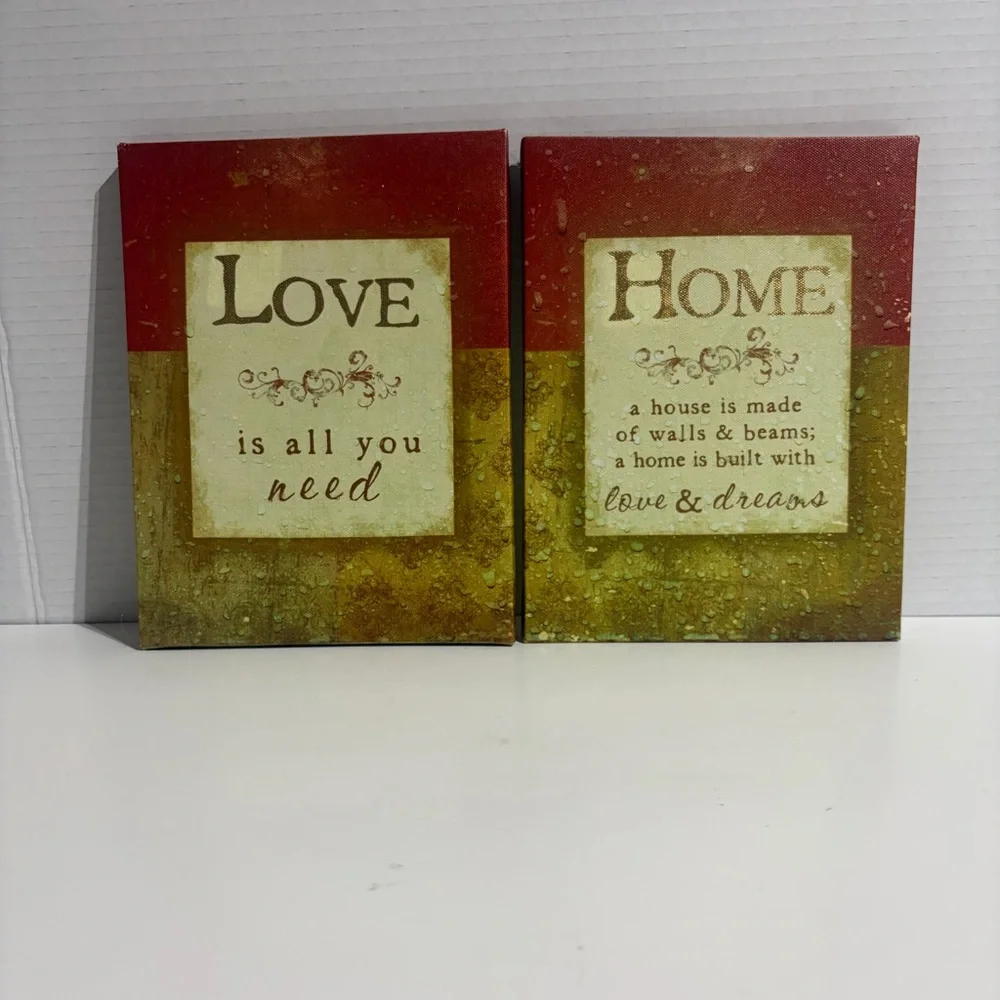 Jennifer Pugh Sagebrush Art set 2 canvas wall hanging Picture Print LOVE HOME